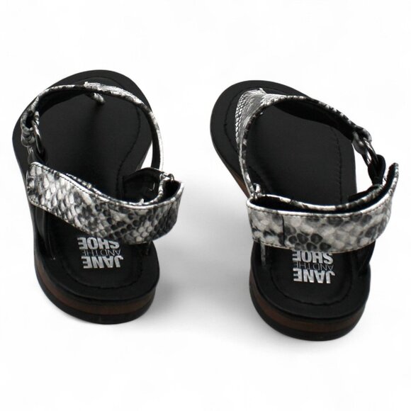 Grace Womens Faux Leather Snake Print Thong Sandals - Picture 7 of 7